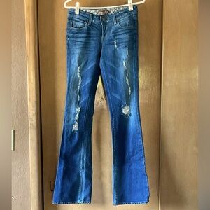 NWOT Sz 26 Paige Premium Denim Laurel Canyon Medium Wash Distressed Bootcut Jean